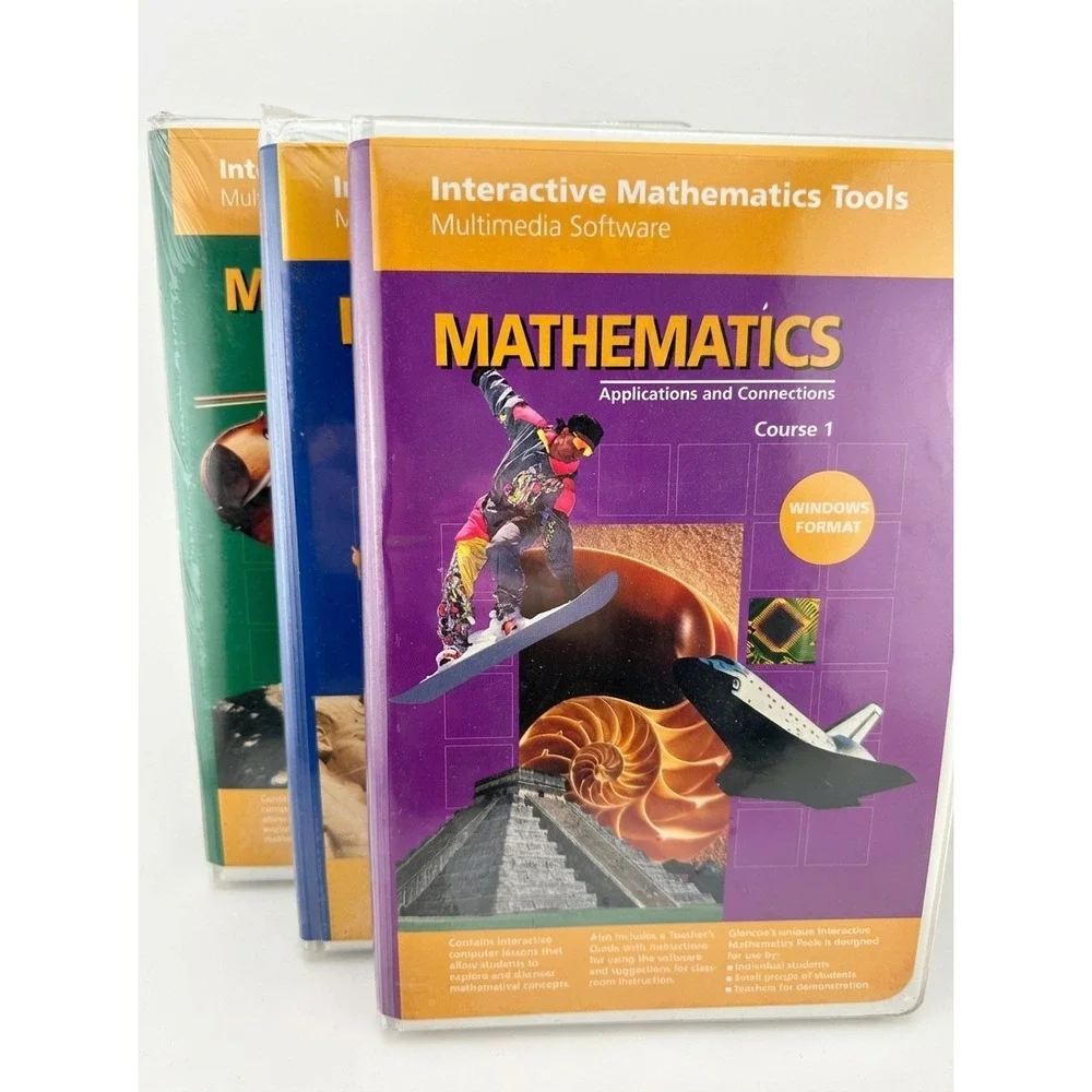 Glencoe Interactive Mathematics Tools Course 1 2 3‎ Windows Set 3 CD-ROM